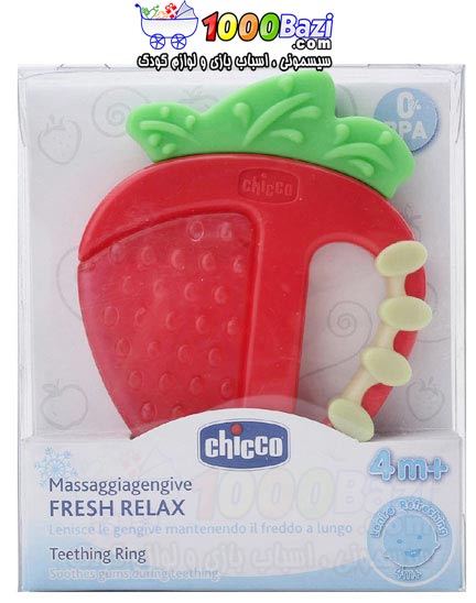 دندانگیر مایع خنک کننده طرح سیب و توت فرنگی Chicco